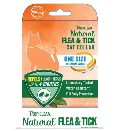 TropiClean Natural Flea & Tick Repellent Cat Collar for Cats, 6 ct Display