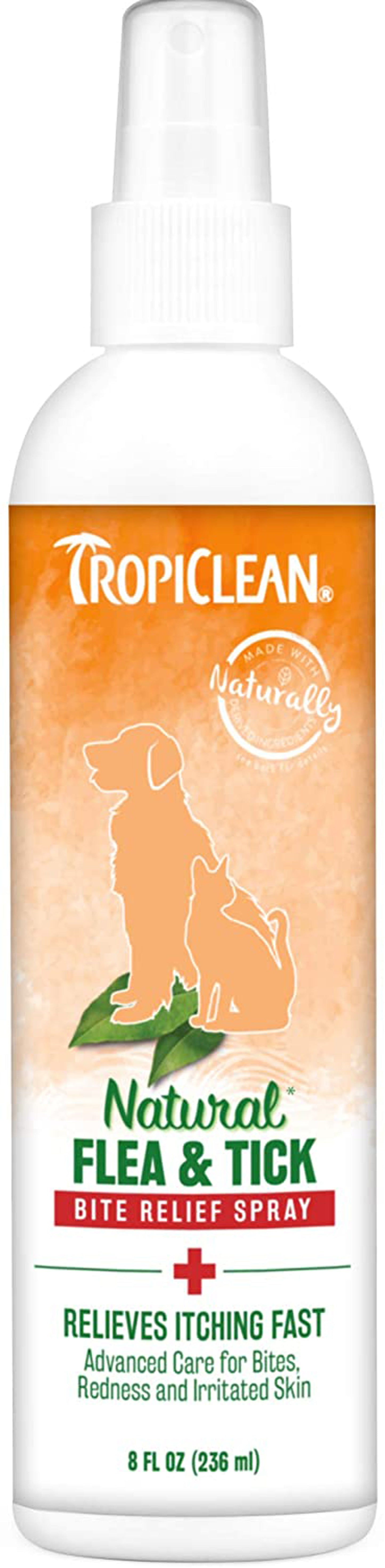 TropiClean Natural Flea & Tick Bite Relief Spray 8 fl oz