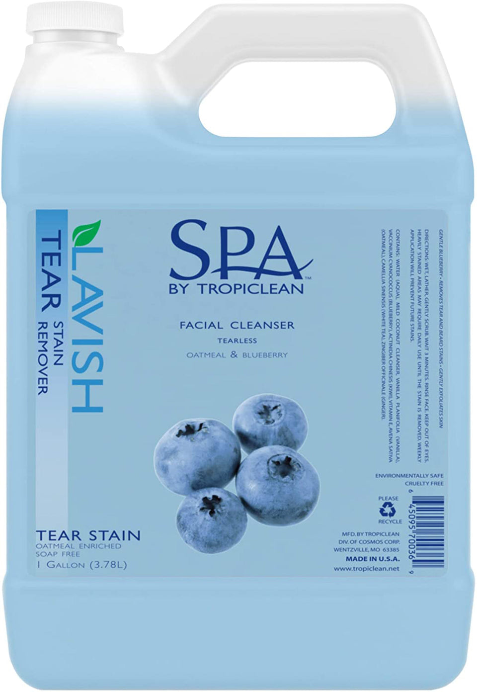 TropiClean Tear Stain Remover for Pets, 1 gal