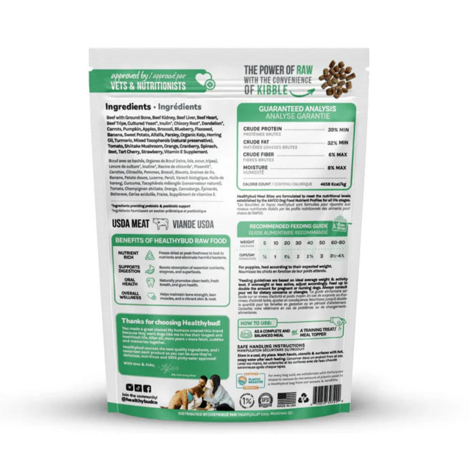 Healthy Bud Dog Freeze-dried 14oz. Beef Bites