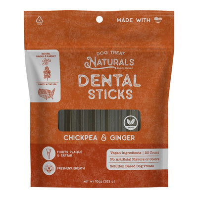 Dog Treat Naturals Dog Dental Sticks Ginger 10oz.