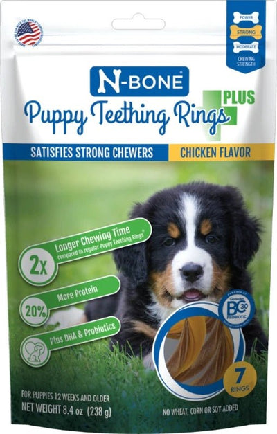 N-Bone Puppy Teething Rings Plus Chicken 7 ct - Pets Perfect
