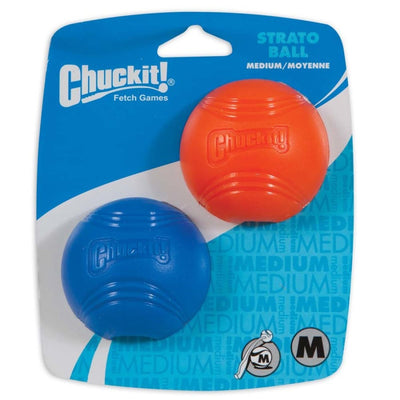 Chuckit! Strato Ball Dog Toy, Blue/Orange, Medium, 2 ct