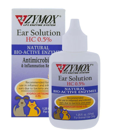Zymox Ear Solution with .5 hydrocortisone 1.25 oz bottle 1.25 fl oz