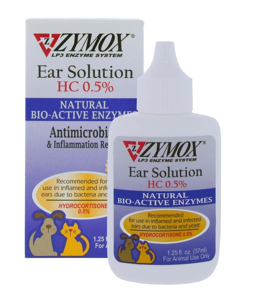 Zymox Ear Solution with .5 hydrocortisone 1.25 oz bottle 1.25 fl oz