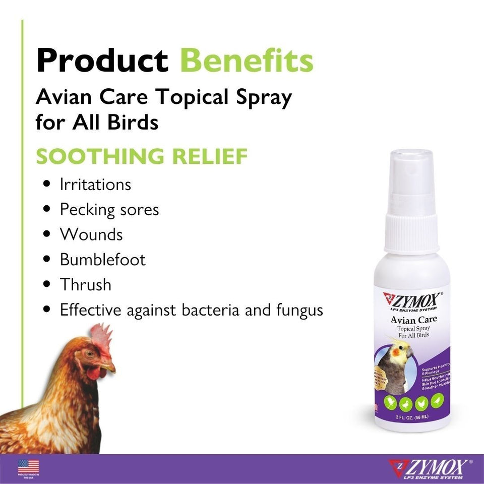 Zymox Avian Care Topical Solution Spray 2oz