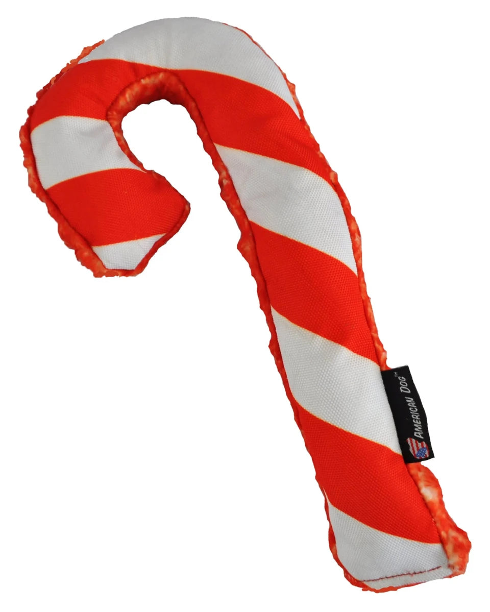 Candy Cane Dog Toy - Floating Nylon Squeaky Toy for Festive Play - Pets Perfect