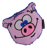 Pokey Pig Squeakerless Crinkle Dog Toy - Floating Plush Barnyard Toy - Pets Perfect