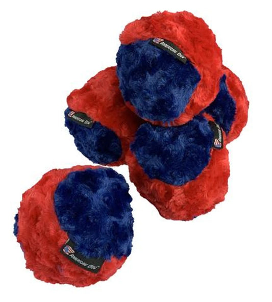 American Dog Nuggle Ball Toy – Squeaky Plush.