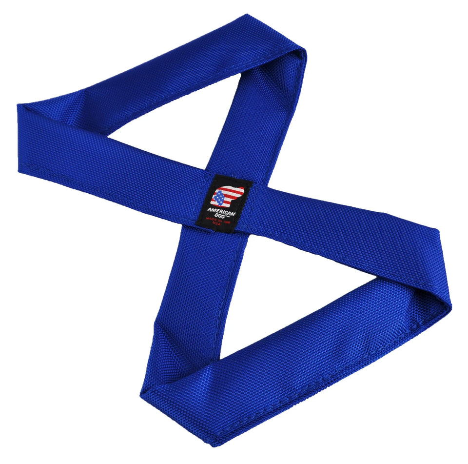 Infinity Tug Dog Toy - Durable Double Circle 14" x 6", Blue
