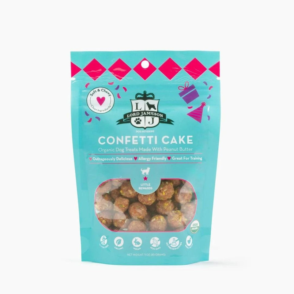 Lord Jameson Little Rewards Confetti Cake Dog Treats Small Breed, 3 oz