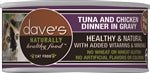 Daves Naturally Healthy Cat Food; Tuna and Chicken Dinner In Gravy 5.5oz. (Case of 24) - Pets Perfect