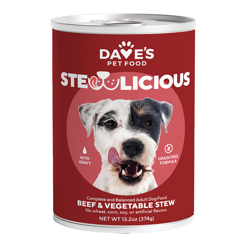 Dave's Dog Grain-Free Beef And Vegetable Cuts in Gravy, 13.2 oz each, Case of 12