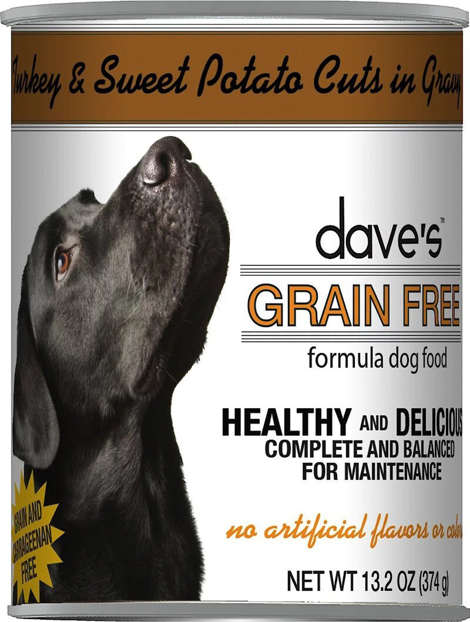 Dave's Dog Grain-Free Turkey And Sweet Potato Cuts in Gravy, 13.2 oz each, Case of 12