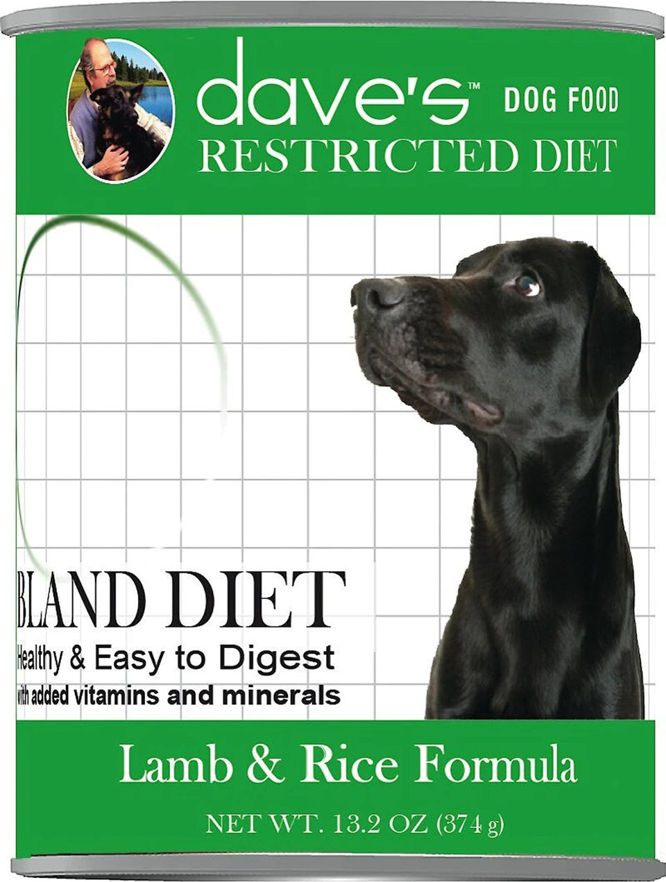 Dave's Dog Restricted Diet Bland Lamb And Rice Formula, 13 oz each, Case of 12
