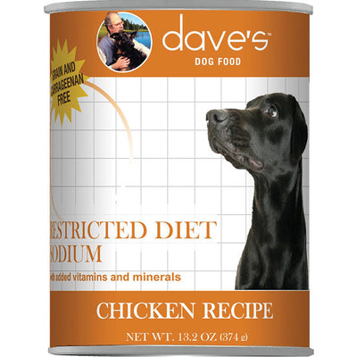Dave's Dog Restricted Diet Low Sodium Chicken, 13 oz each, Case of 12