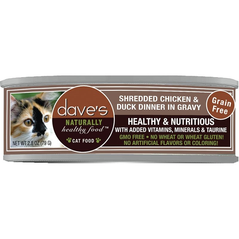 Dave's Cat Grain Free Shredded Chicken N Dog and Cat 2.8oz. (Case of 24) - Pets Perfect