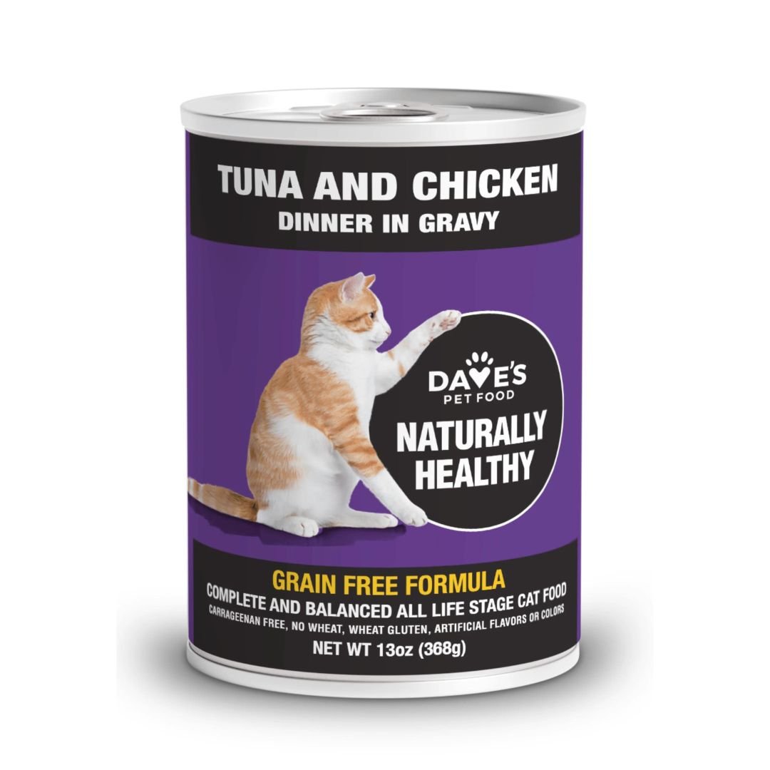 Dave'S Pet Food Cat Naturally Healthy Grain Free Tuna Chicken 12/13Oz - Pets Perfect