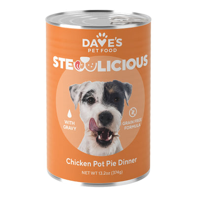 Dave's Dog Stewlicious Chicken Pot Pie Dinner - 13.2oz. (Case of 12)