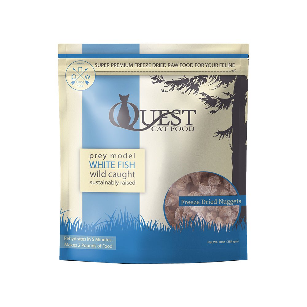Steves Cat Quest Freeze Dried Nuggets Whitefish 10oz. - Pets Perfect