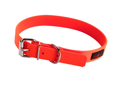 Ultrahund Play Regular Dog Collar - Waterproof Polymer-Coated Webbing, 18" True-Fit
