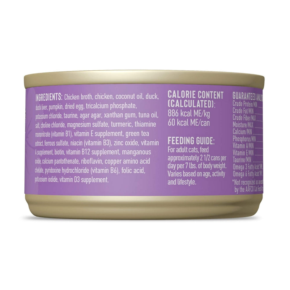 Tiki Pet Cat Silver Pate Chicken, Duck, Duck Liver 2.4oz. (Case of 12)