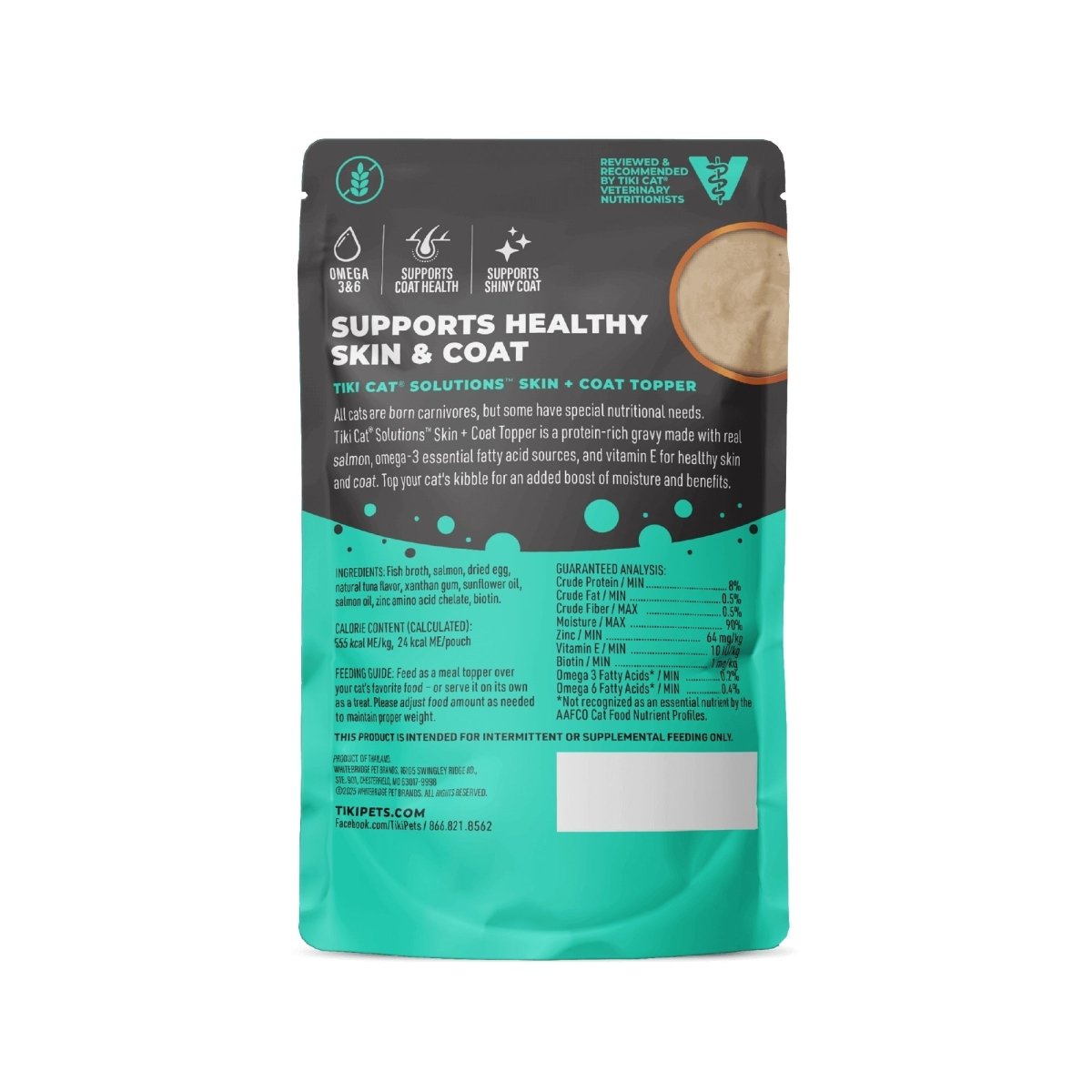 Tiki Pet Cat Solutions Topper Skin & Coat 1.5oz. (Case of 12) - Pets Perfect