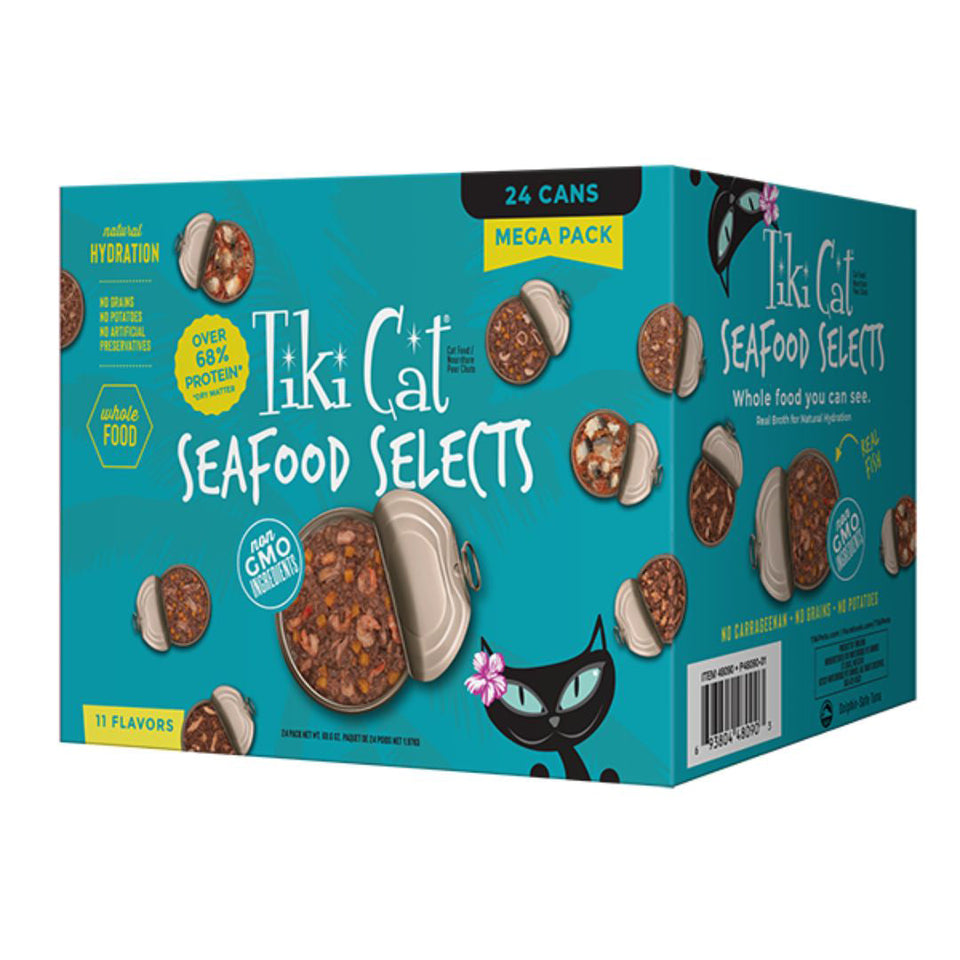 Tiki Cat Fish Favorites Mega Pack, Wet Cat Food Variety, 2.8 oz each, Case of 36