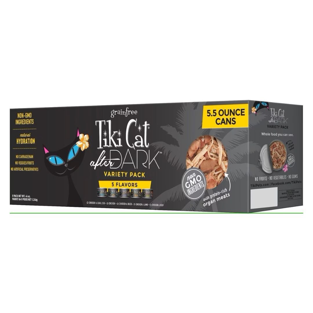 Tiki Pet Cat After Dark Pate 5.5Oz Variety Pack - Pets Perfect