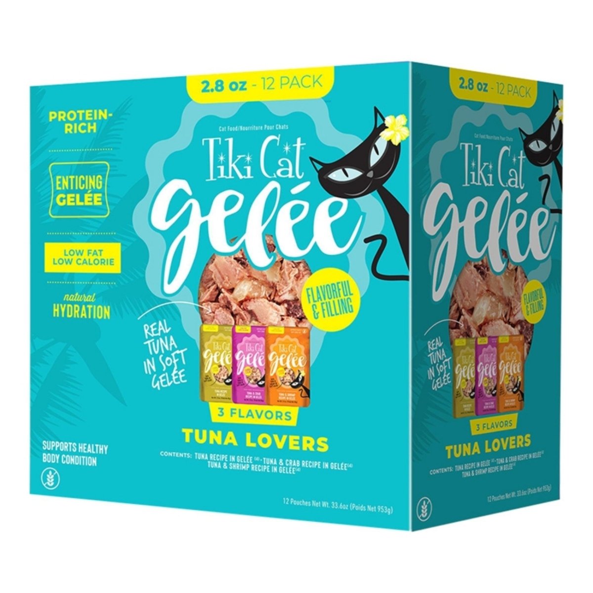 Tiki Pet Cat Gelee Tuna 2.8oz. Variety Pack (Case of 12) - Pets Perfect