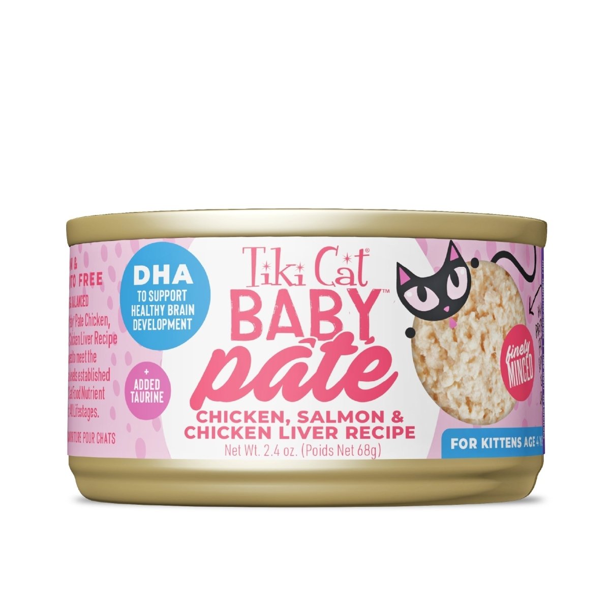 Tiki Pet Cat Pate Kitten Chicken Salmon 2.4Oz (12 per unit) - Pets Perfect