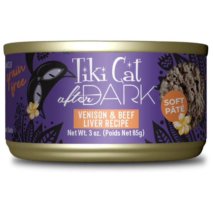 Tiki Pets Cat After Dark Venison and Beef Liver Pat 3oz. (Case of 12) - Pets Perfect