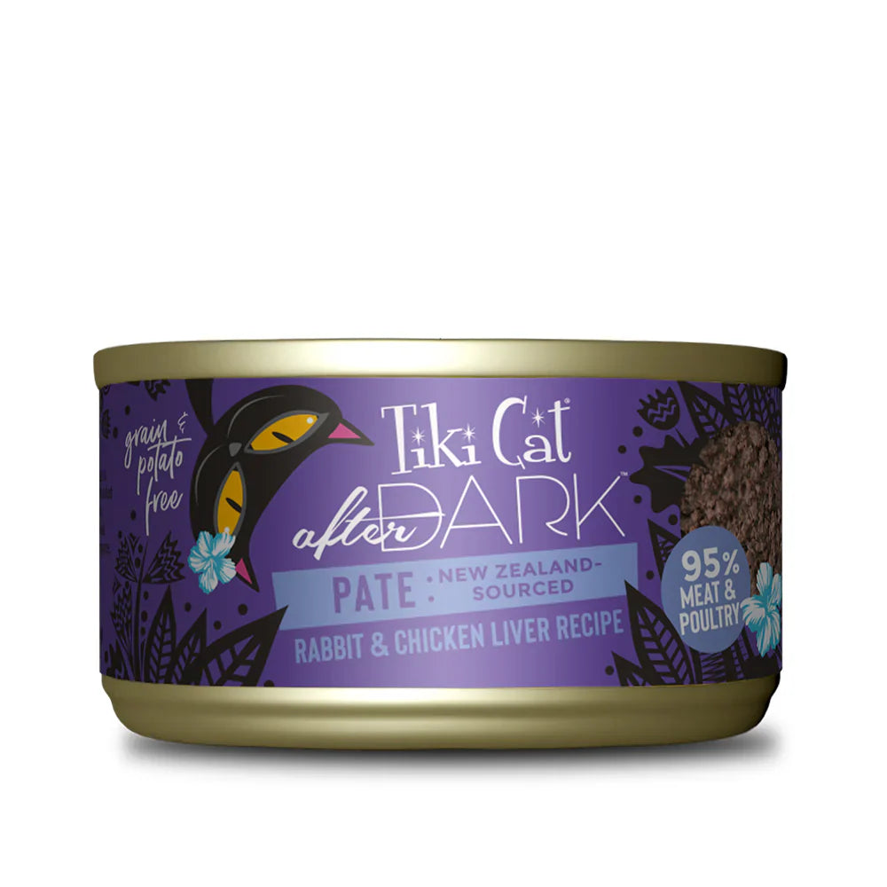 Tiki Pets Cat After Dark Rabbit & Chicken Liver Pate 3 oz. 12 ct
