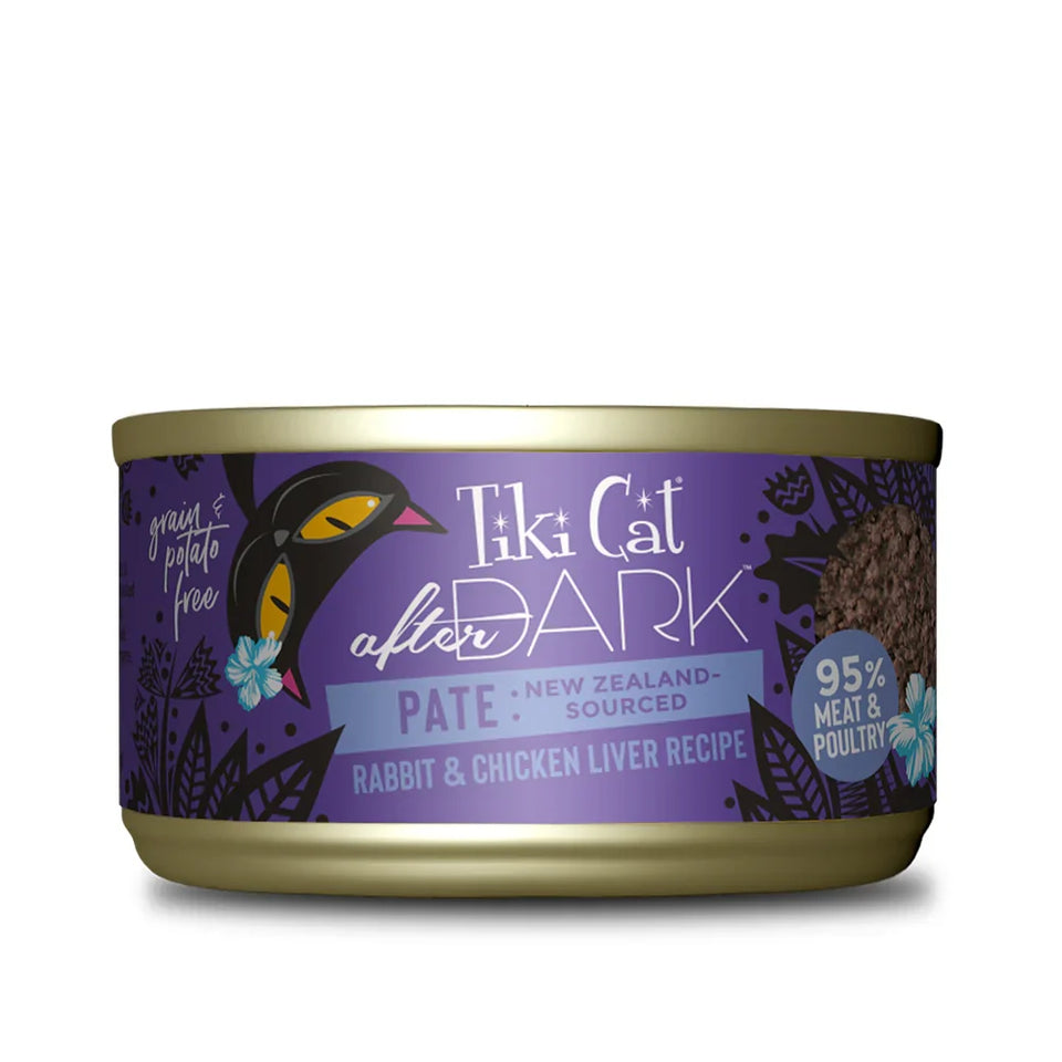 Tiki Pets Cat After Dark Rabbit & Chicken Liver Pate 3 oz. 12 ct