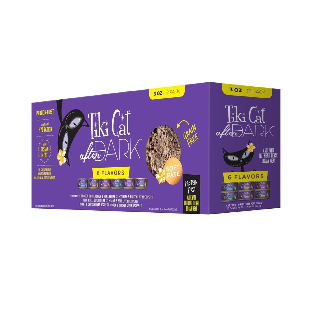 Tiki Pet Cat After Dark Pate 3Oz Variety Pack - Pets Perfect