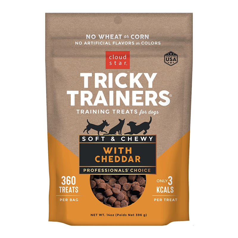 Cloud Star Chewy Tricky Trainers Cheddar Flavor Dog Treats, 14 oz Bag