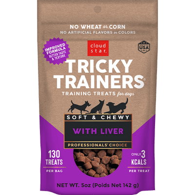 Cloud Star Chewy Tricky Trainers Liver Flavor Dog Treats, 5 oz. Bag