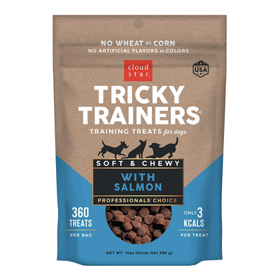 Cloud Star Chewy Tricky Trainers Salmon Flavor Dog Treats, 14 oz. Bag