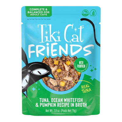 Tiki Pets Cat Friends Tuna Ocean Whitefish & Pumpkin 2.8oz. Pouch (Case of 12)