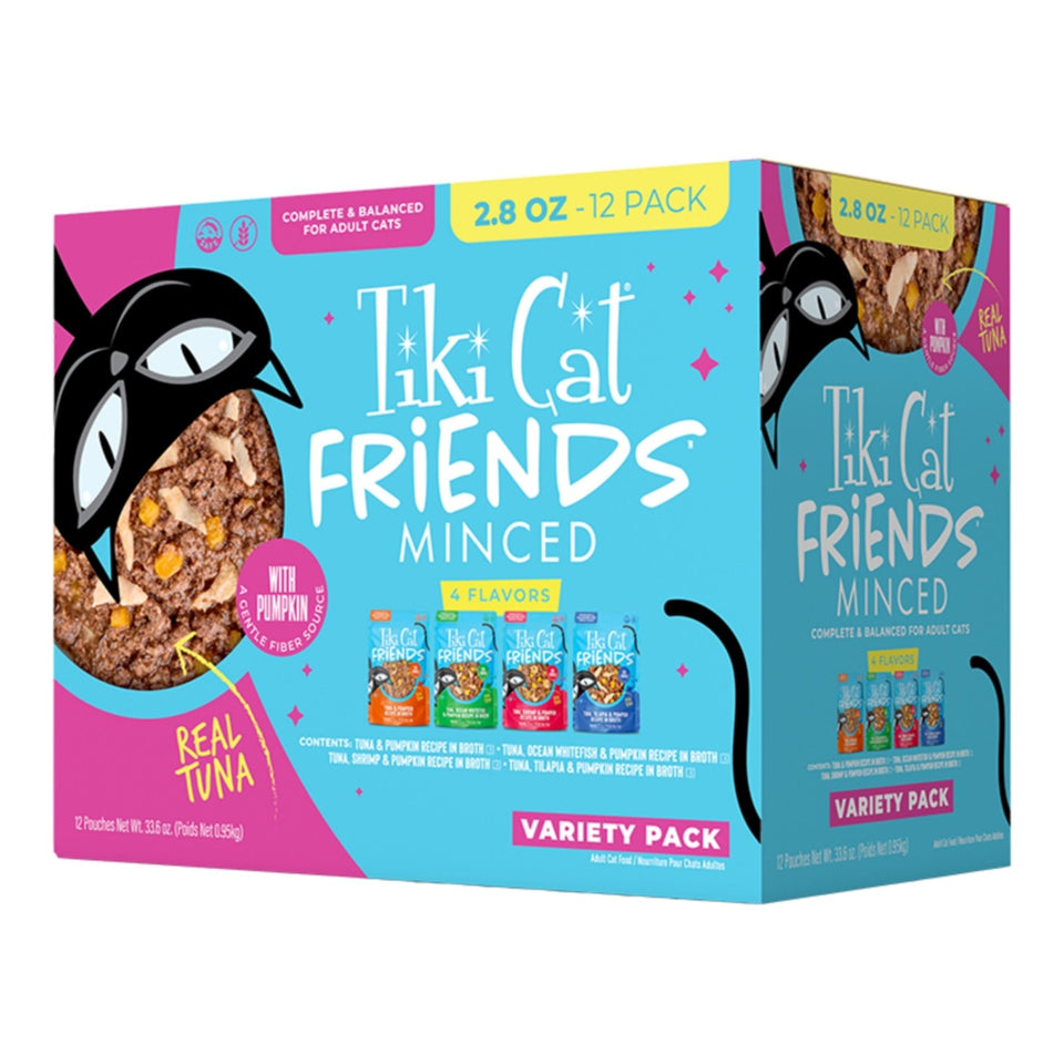 Tiki Pets Cat Friends Tuna Variety Pack 2.8oz. Pouch (Case of 12)