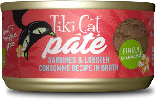 Tiki Pets Cat Grill Sardines and Lobster Consomme' Pate 2.8oz. (Case of 12) - Pets Perfect