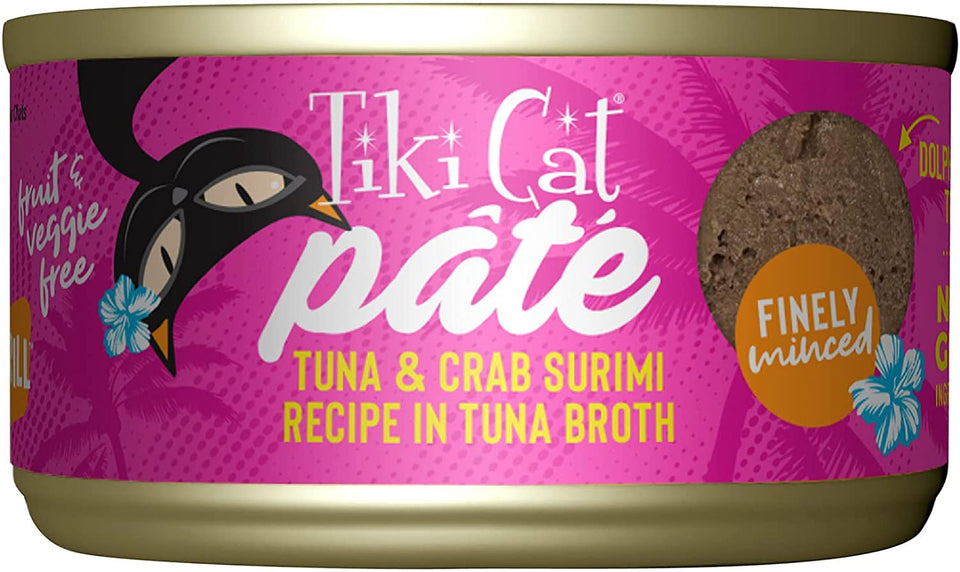 Tiki Pets Cat Grill Tuna and Crab Surimi Pate 2.8oz. (Case Of 12)