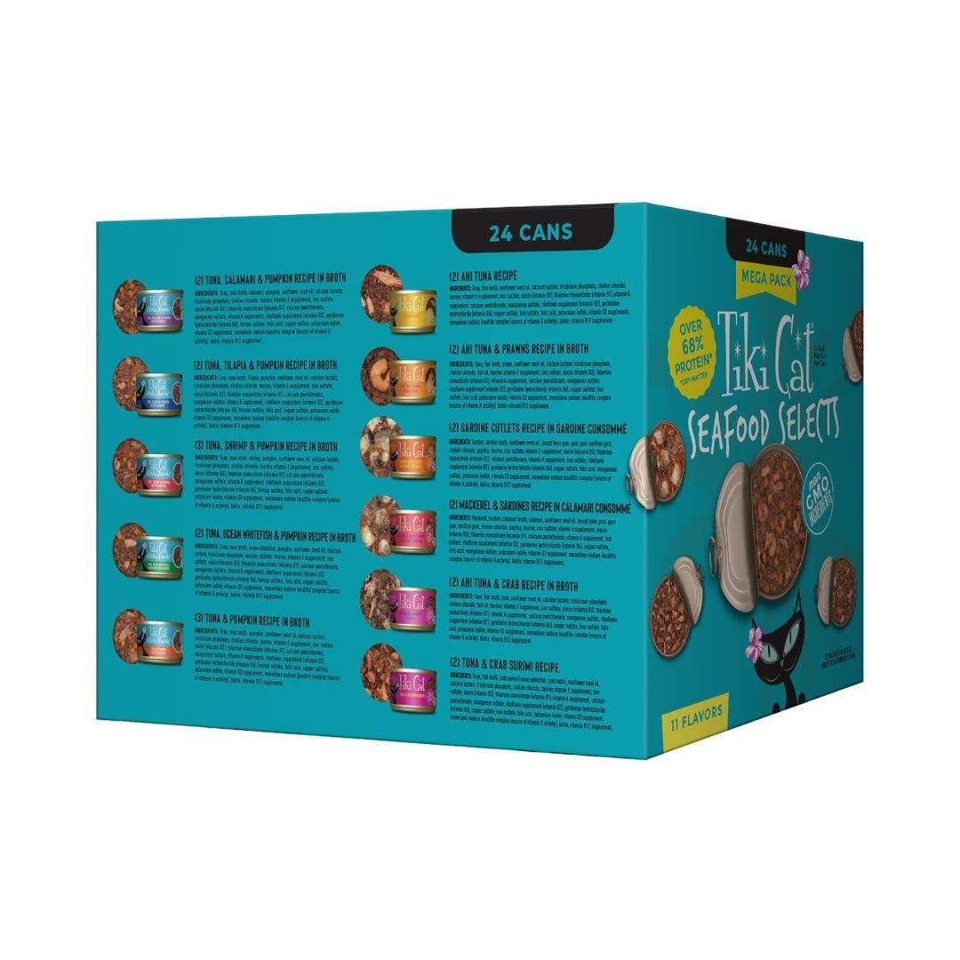Tiki Pets Cat Fish Fave's 2.8oz. Variety Pack (Case of 24) - Pets Perfect
