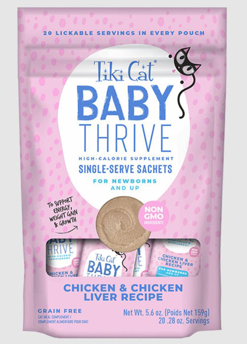 Tiki Pet Cat Thrive Kitten Chicken Liver 5.6 oz (8 per Pack)