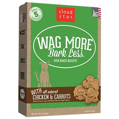 Cloud Star Wagmore Oven Baked Chicken Carrot Dog Treats 3 lb