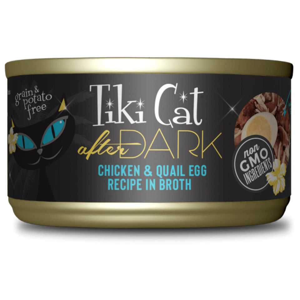 Tiki Cat After Dark Shredded Chicken & Quail Egg Wet Cat Food, 2.8 oz, 12 ct