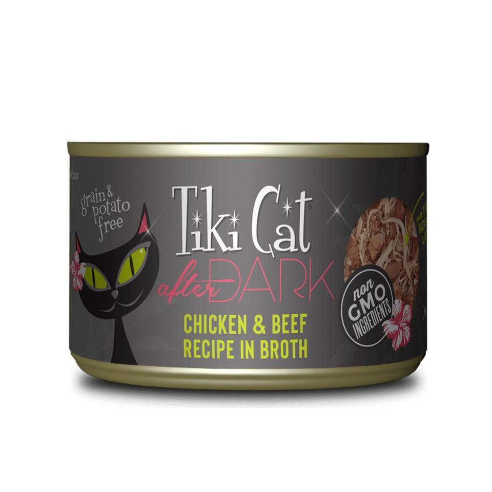 Tiki Cat After Dark Chicken & Beef Wet Cat Food, 5.5 oz, 8 ct