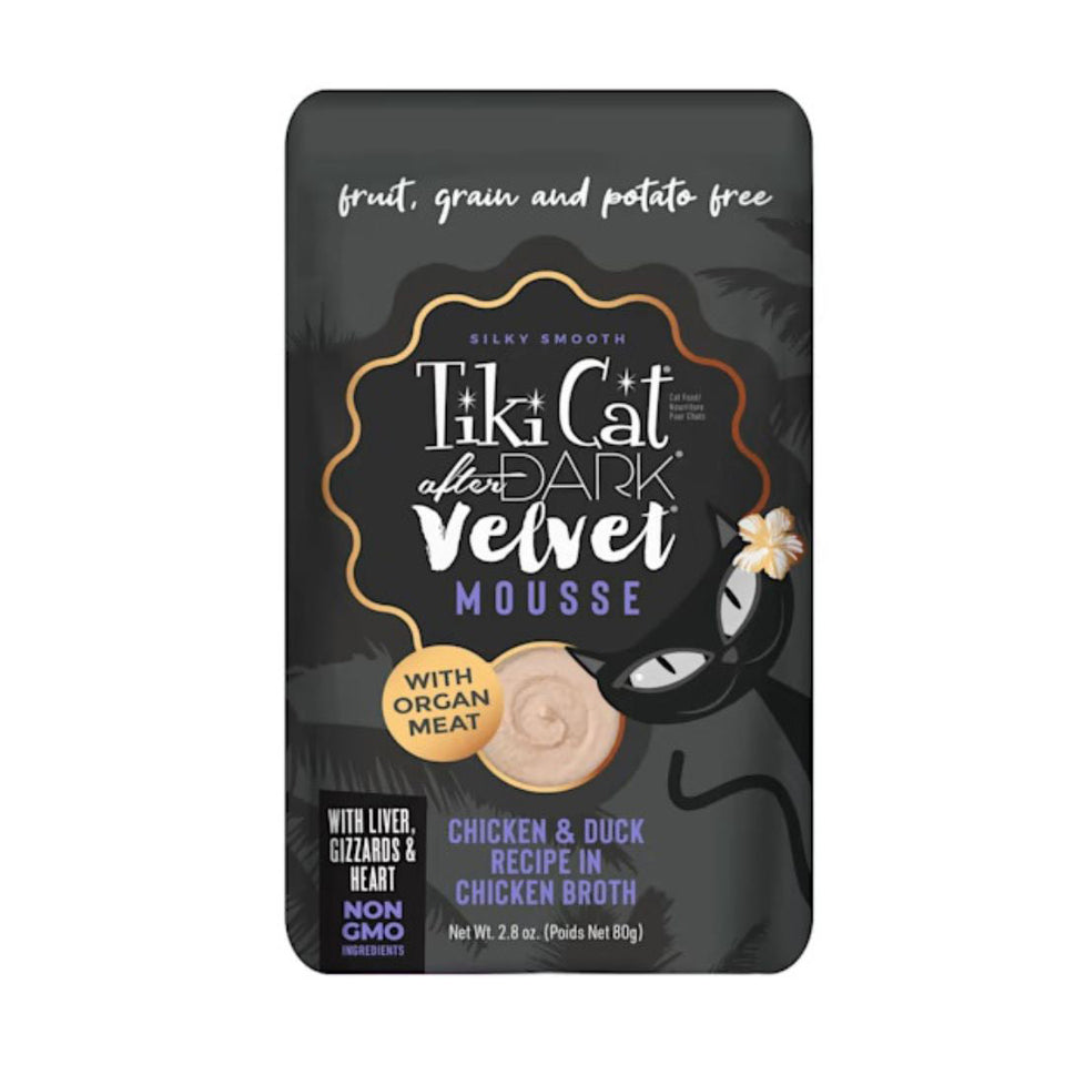 Tiki Cat After Dark Velvet Mousse Chicken & Duck Wet Cat Food, 2.8 oz, 12 ct