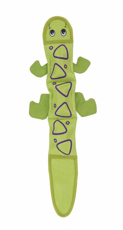 Outward Hound Fire Biterz Dog Toy Lizard 2 Squeakers, Green Large - Pets Perfect