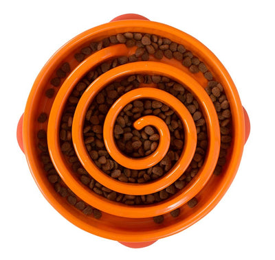 Outward Hound Fun Feeder Slo-Dog Bowl Orange Large